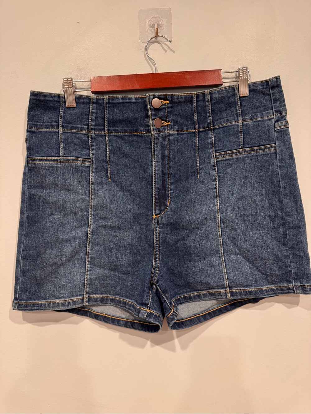 Altar’d State High Rise Stretch Denim Shorts XL